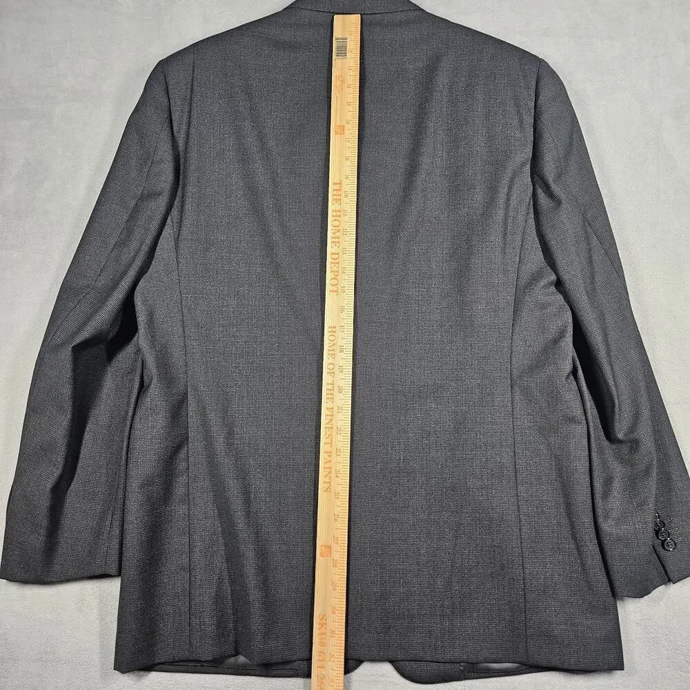 Ermenegildo Zegna Traveller Blazer Mens 46R Dark Gray Black Wool Italy Boss